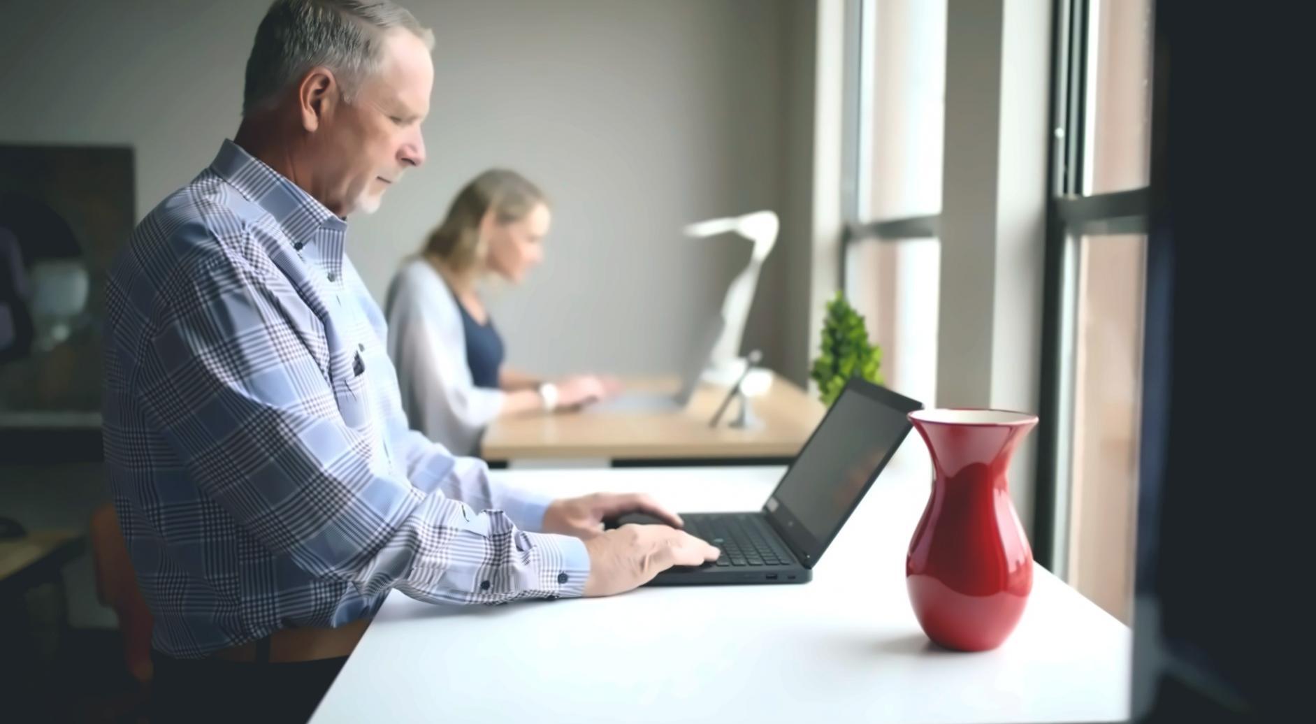 Modernes Büroumfeld mit professioneller Arbeitsatmosphäre